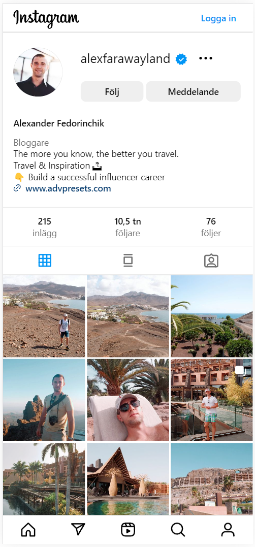 travel blogger instagram